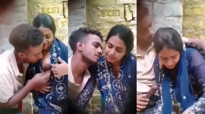 Bhojpuri Cute Lovers Outdoor Boob Sucking & Giving Blowjob